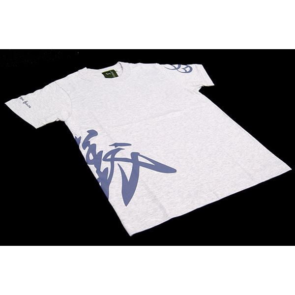 戦国武将Tシャツ (直江兼続 義) XSサイズ 半袖 綿100% 白杢(ホワイト) (Uネック おもしろ)