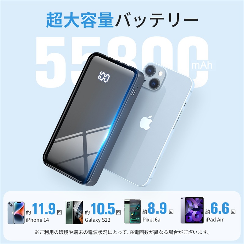 「2023年 進化版」モバイルバッテリー 大容量 3.0A急速充電 55800mAh ケーブル内蔵 type-c スマホ充電器 タイプc対応 20000mAh より増量 残量表示 懐中電灯 便利グッズ 「2023年 進化版」モバイルバッテリー 大容量 3.0A急速充電 55800mAh ケーブル内蔵 type-c スマホ充電器 タイプc対応 20000mAh より増量 残量表示 懐中電灯 便利グッズ