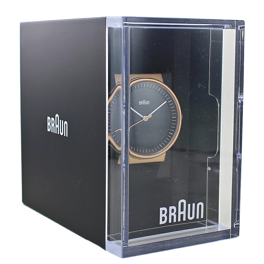 BRAUN ブラウン 腕時計 手表 レディース シンプル アナログ 黒 文字盤 革ベルト 女性 時計 ギフト 妻 記念日 母 誕生日プレゼント お祝い ポイント消化