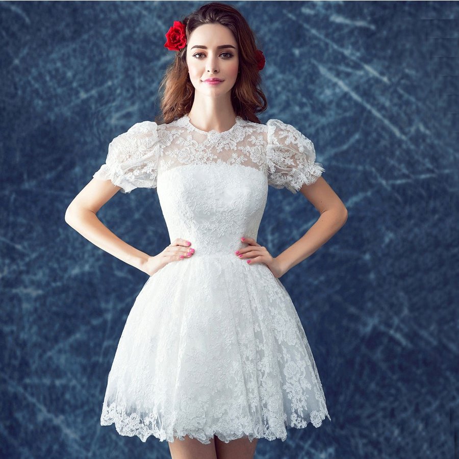 ミニドレス 白 花嫁 ウェディングミニドレス半袖 安い ウェディングドレス 披露宴 プリンセス 結婚 ミニドレス 白 花嫁 ウェディングミニドレス半袖 安い ウェディングドレス 披露宴 プリンセス 結婚