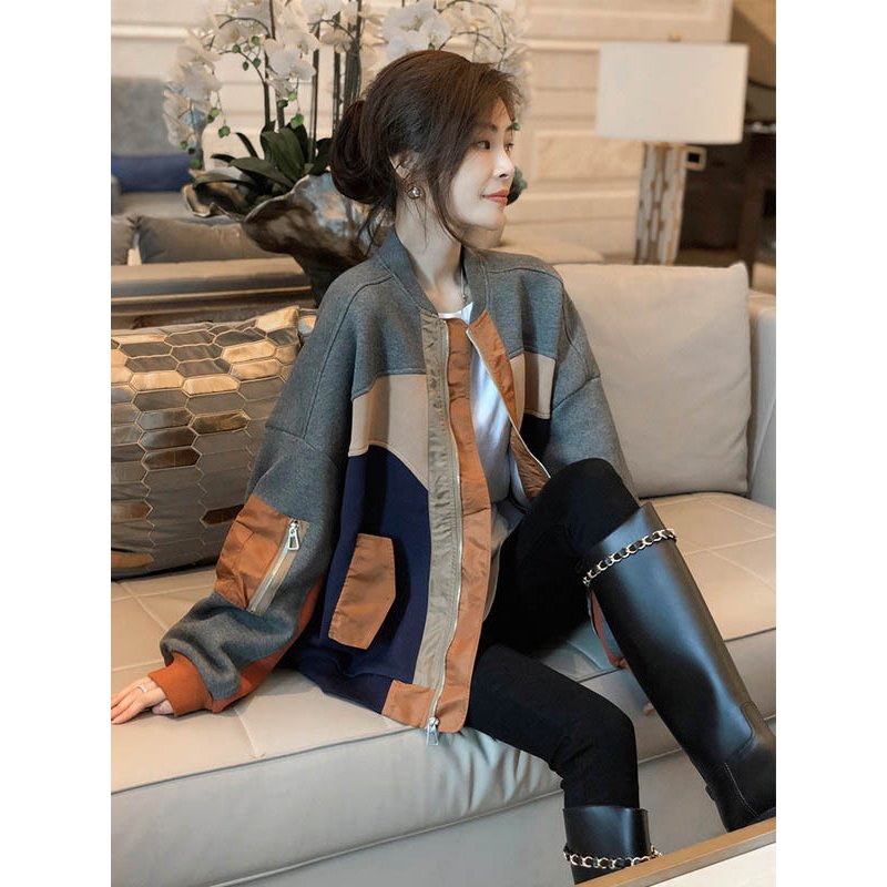 ジャケット ファスナー 配色 切り替え ポケット レディース アウター ジャケット ファスナー 配色 切り替え ポケット レディース アウター