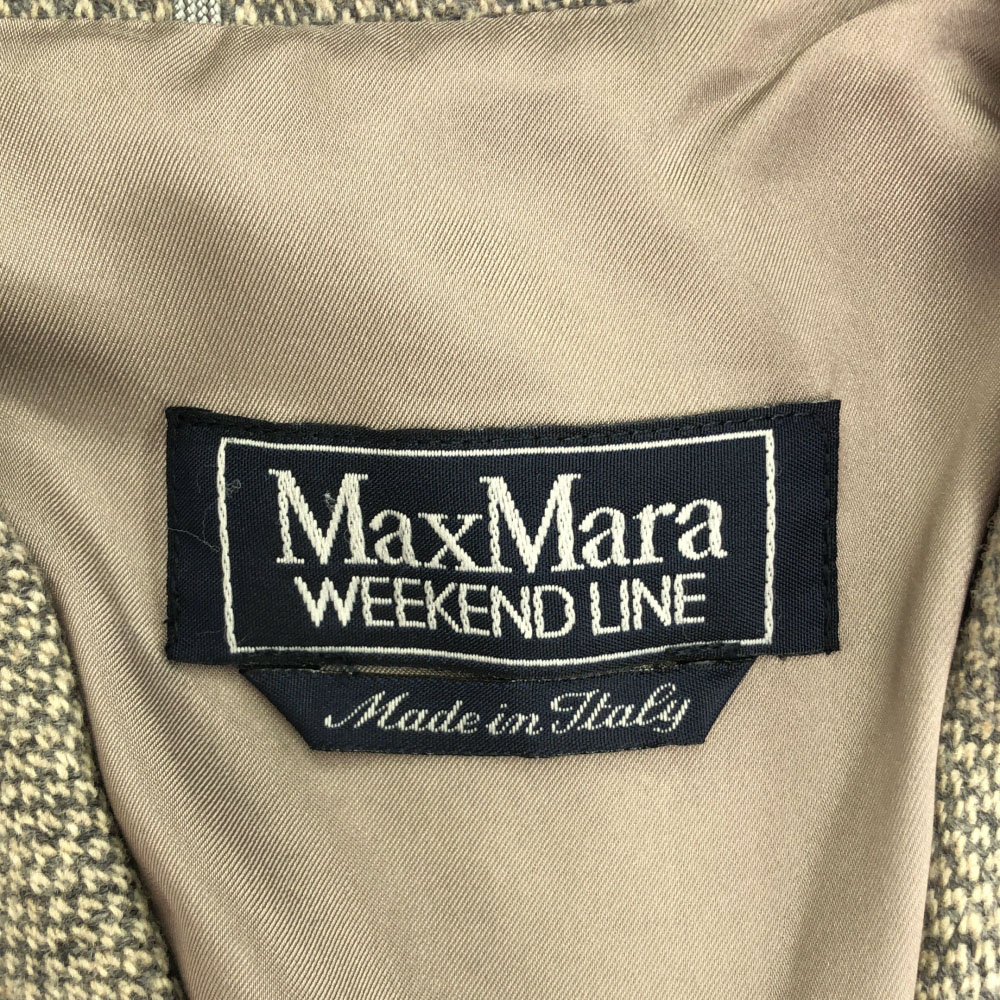 マックスマーラ ウイークエンドライン イタリア製 ウールブレンド テーラードジャケット 42 グレー系 Max Mara WEEKEND LINE サイドベンツ レディース マックスマーラ ウイークエンドライン イタリア製 ウールブレンド テーラードジャケット 42 グレー系 Max Mara WEEKEND LINE サイドベンツ レディース