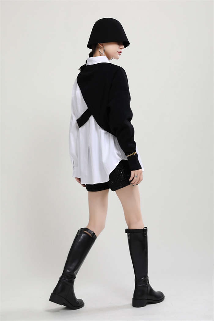 ニットベスト ブラウスセット 変形デザイン アシンメトリー トップス レディース ニットベスト ブラウス シャツ レディース 春 トップス 長袖 ニット ベスト 2点セット レイヤード 重ね着 モード ニットベスト ブラウスセット 変形デザイン アシンメトリー トップス レディース ニットベスト ブラウス シャツ レディース 春 トップス 長袖 ニット ベスト 2点セット レイヤード 重ね着 モード