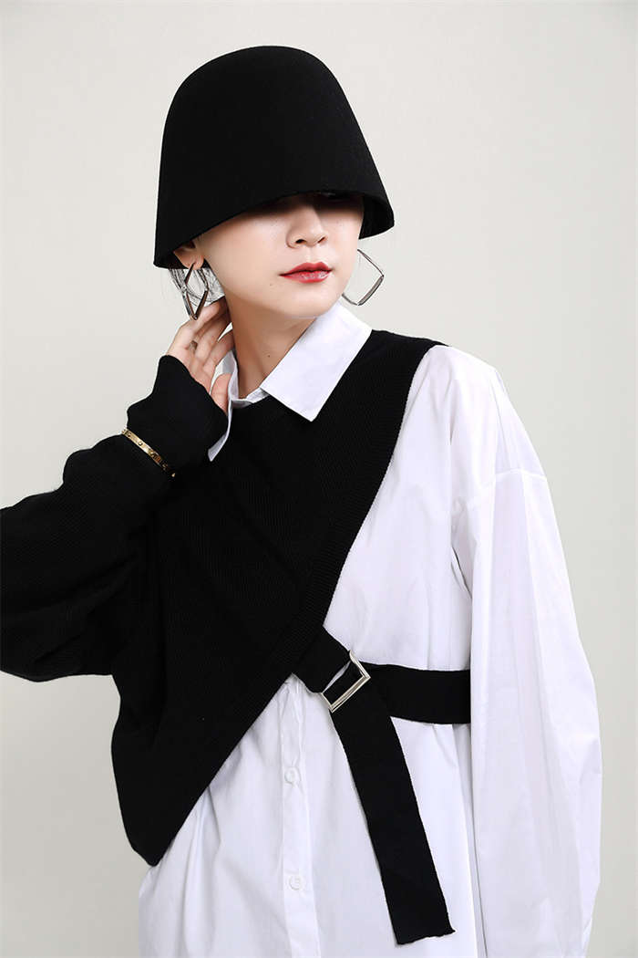 ニットベスト ブラウスセット 変形デザイン アシンメトリー トップス レディース ニットベスト ブラウス シャツ レディース 春 トップス 長袖 ニット ベスト 2点セット レイヤード 重ね着 モード ニットベスト ブラウスセット 変形デザイン アシンメトリー トップス レディース ニットベスト ブラウス シャツ レディース 春 トップス 長袖 ニット ベスト 2点セット レイヤード 重ね着 モード