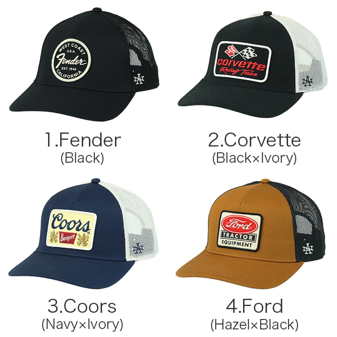 メッシュキャップ メンズ キャップ ロゴ 帽子 メッシュ 企業ロゴ Fender Ford アメカジ トラッカー レディース 男女兼用