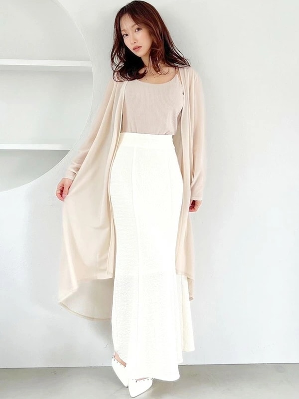 【在庫処分】 カーディガン レディース シアーカーディガン トップス 透け感 ロングカーディガン 紫外線 152322932101