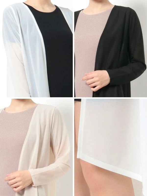 【在庫処分】 カーディガン レディース シアーカーディガン トップス 透け感 ロングカーディガン 紫外線 152322932101