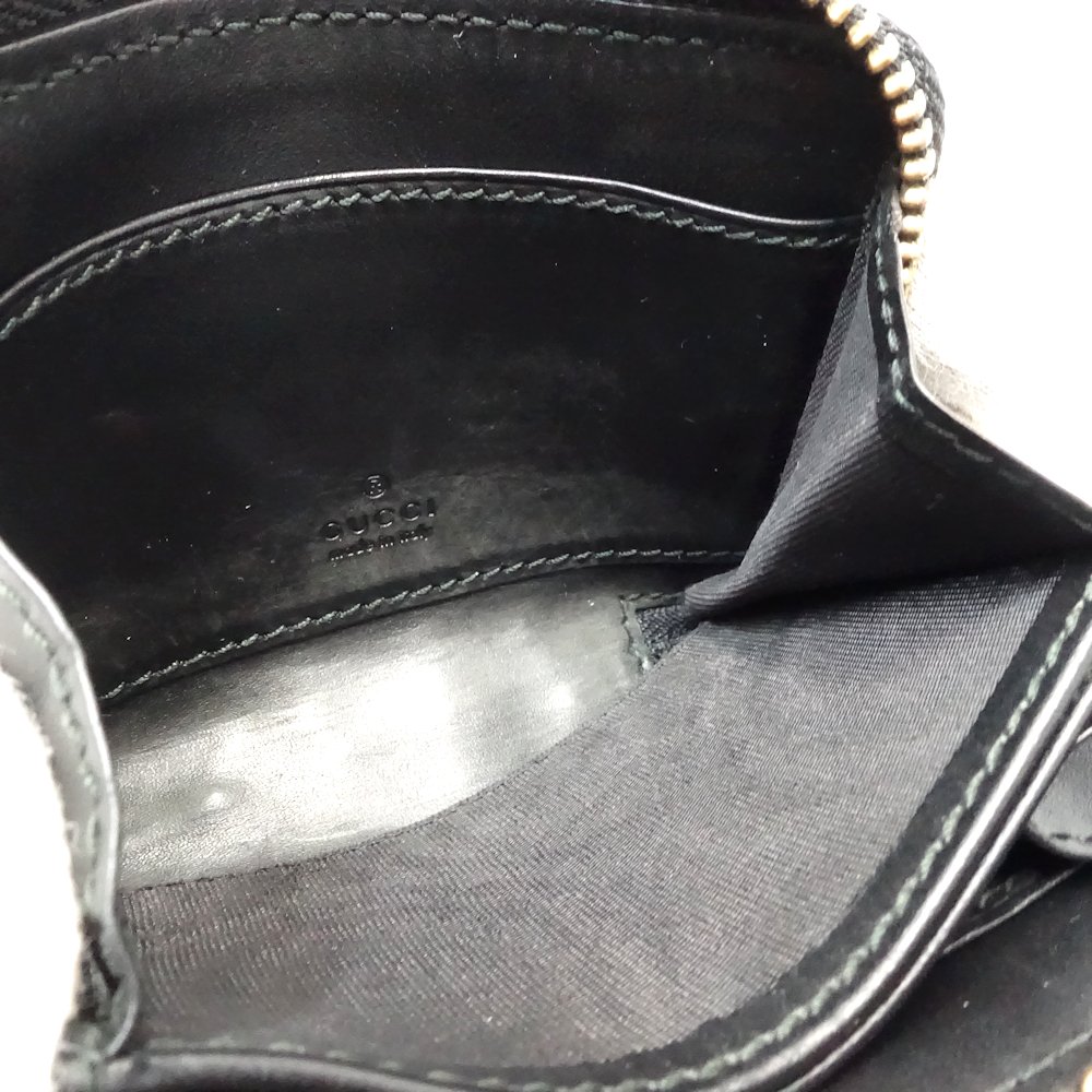 グッチシマ シグネチャー 431412 カードケース レザー ブラック/181194【中古】 グッチシマ シグネチャー 431412 カードケース レザー ブラック/181194【中古】