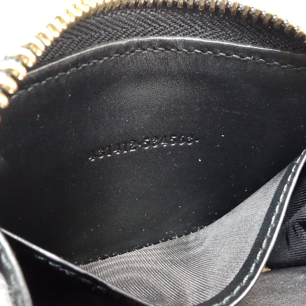 グッチシマ シグネチャー 431412 カードケース レザー ブラック/181194【中古】 グッチシマ シグネチャー 431412 カードケース レザー ブラック/181194【中古】