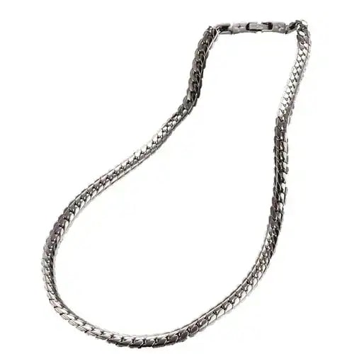 ペレバレンチノ　天然ダイヤヘリンボーン磁気ネックレス（シルバー　L）