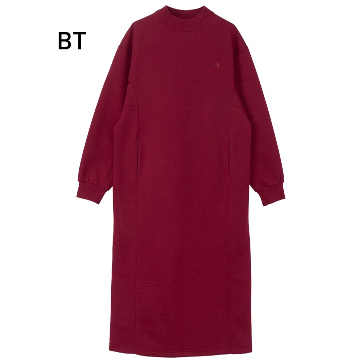 ワンピース 裏起毛 スウェット レディース ベターテリー 膝下丈/NTW82436