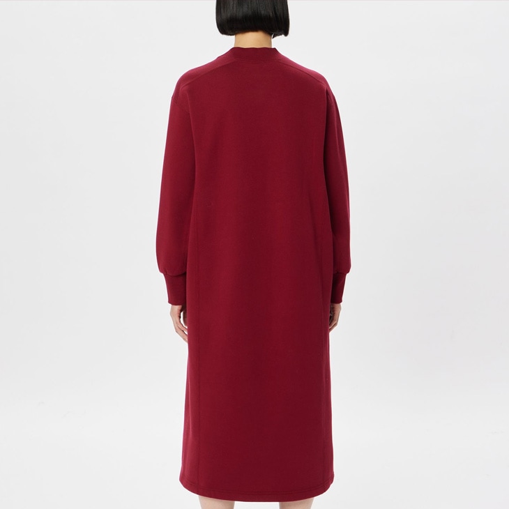 ワンピース 裏起毛 スウェット レディース ベターテリー 膝下丈/NTW82436