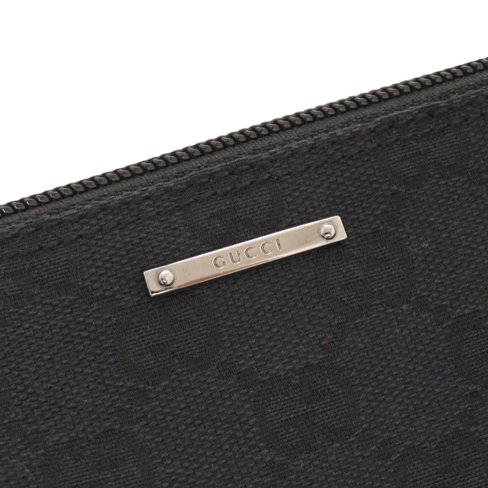 美品 アクセサリーポーチ 07198 ハンドバッグ GGキャンバス ブラック 0760【中古】 レディース 美品 アクセサリーポーチ 07198 ハンドバッグ GGキャンバス ブラック 0760【中古】 レディース