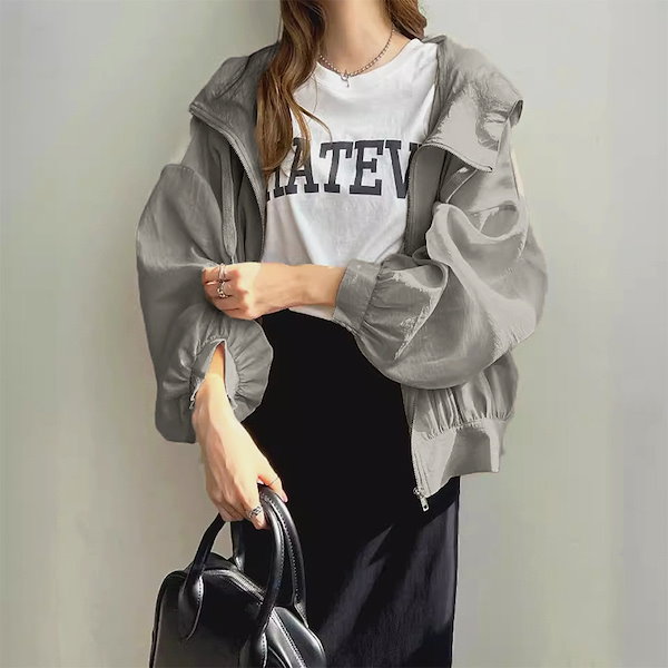 Qoo10] シアー パーカー レディース 夏 シアー