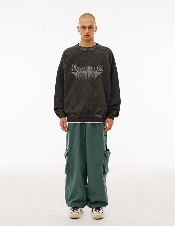 ◇1993studio◇ Recording Studio Pigment Sweatshirt Charcoal MUSINSA | 1993STUDIO Recording Studio Pigment
