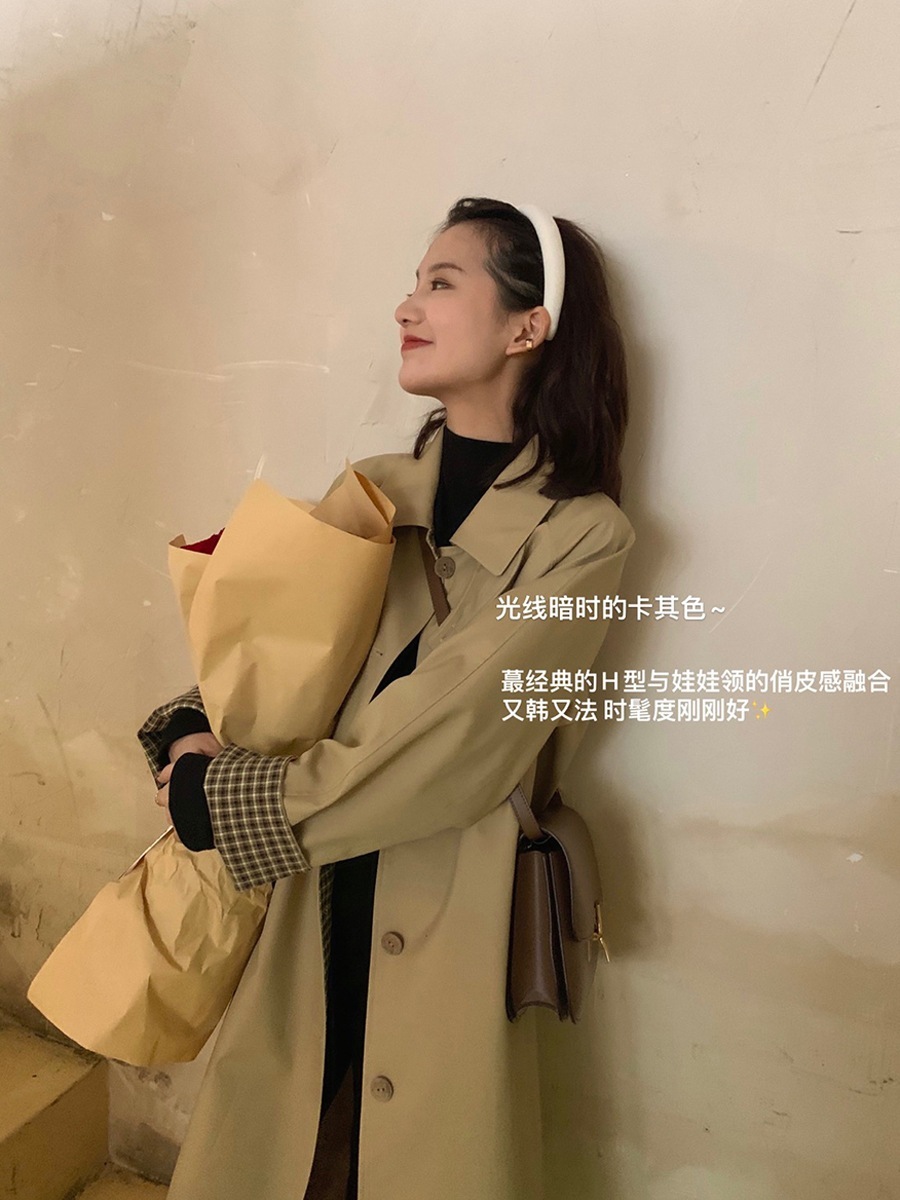 2024秋冬服 トレンチコート レディース ウインドブレーカー レディース ミディアム 英倫風 カーキチェック ジャケット 韓国 トレンチコート ロング 通勤 アウター 2024秋冬服 トレンチコート レディース ウインドブレーカー レディース ミディアム 英倫風 カーキチェック ジャケット 韓国 トレンチコート ロング 通勤 アウター