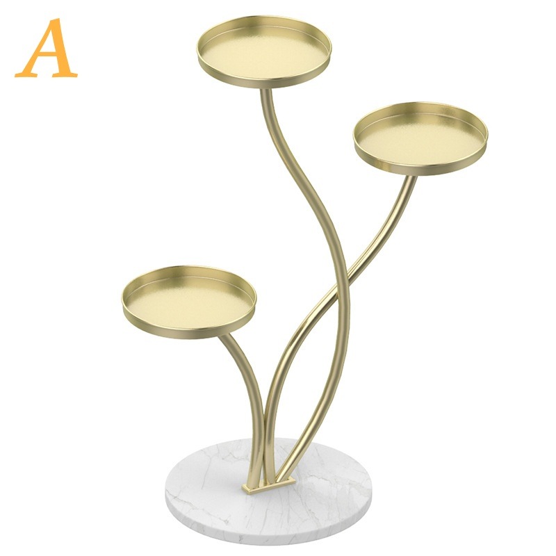 小物や植木鉢などを飾るフラワースタンド 3テーブル プリザーブドフラワー モダン 北欧 棚 インテリア おしゃれ ブラック ホワイト ゴールド