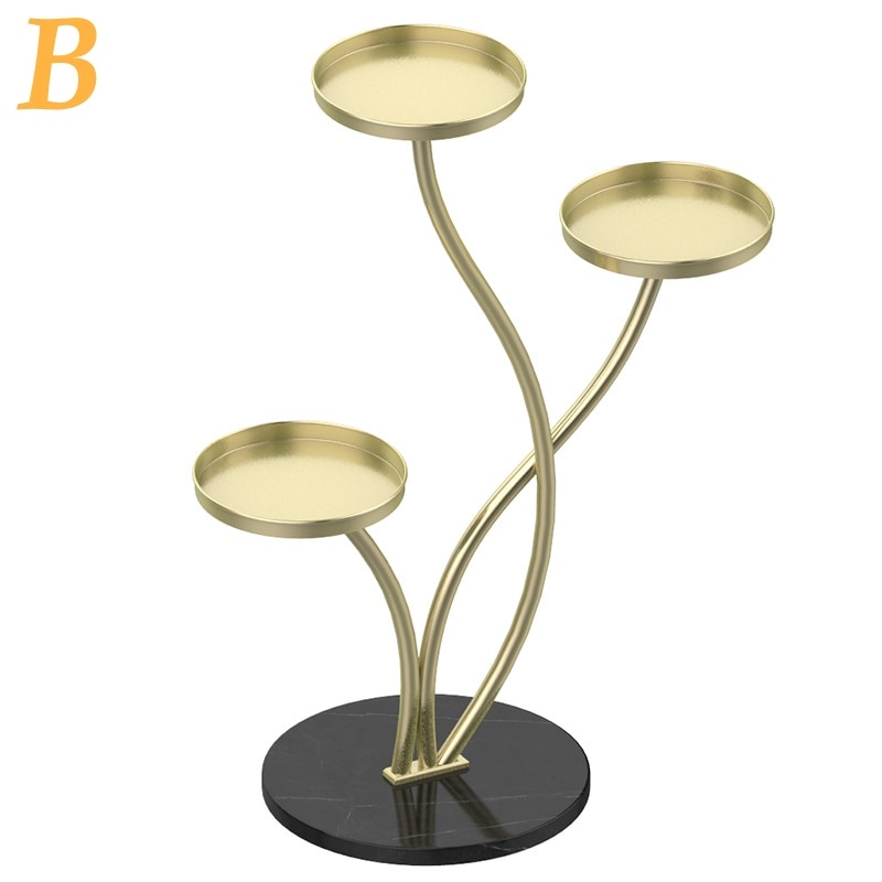 小物や植木鉢などを飾るフラワースタンド 3テーブル プリザーブドフラワー モダン 北欧 棚 インテリア おしゃれ ブラック ホワイト ゴールド