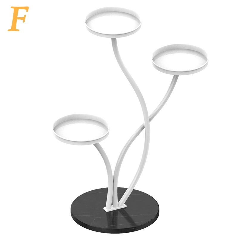 小物や植木鉢などを飾るフラワースタンド 3テーブル プリザーブドフラワー モダン 北欧 棚 インテリア おしゃれ ブラック ホワイト ゴールド