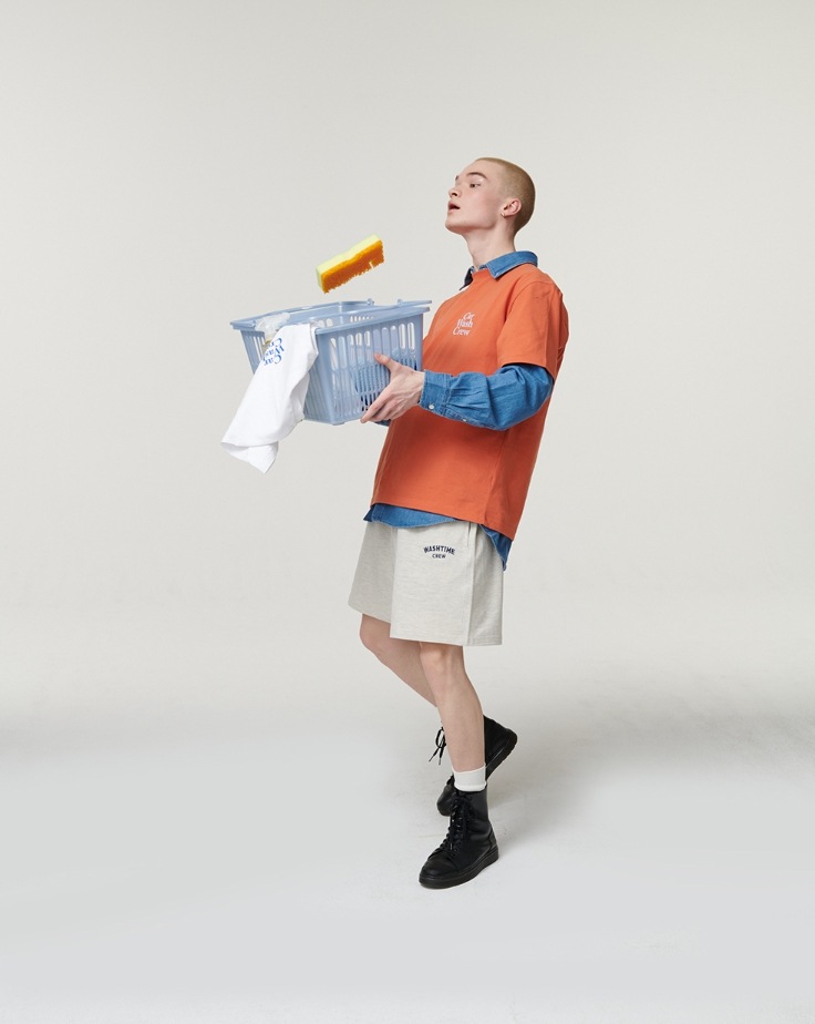 【Crazy Car Wash Crew】23SS★ WASH TIME HALF SWEATPANTS Crazy Car Wash Crew] WASH TIME HALF SWEATPANTS ショート