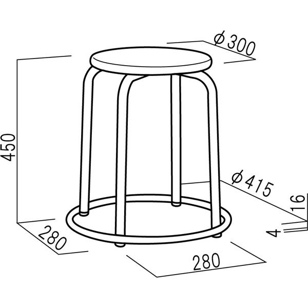 スタッキング スツール 外リング付き 同色5脚セット ナチュラルクロームメッキ RW-4C 幅41.5cm 日本製 ラウンドスツール スタッキング スツール 外リング付き 同色5脚セット ナチュラルクロームメッキ RW-4C 幅41.5cm 日本製 ラウンドスツール
