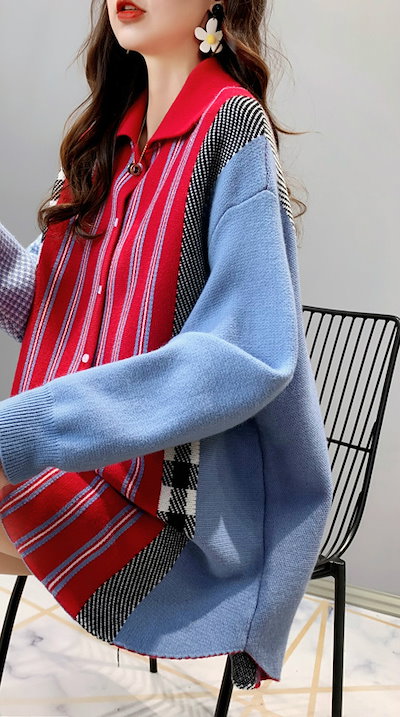 大得価低価 ストライプ柄 ブラック カーディガン マ : レディース服 高品質安い
