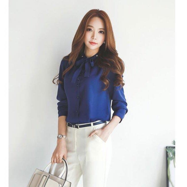 シャツ 長袖 レディース ブラウス オフィス 通勤 事務服 ブルー 仕事 ビジネス ブラック バレンタイン 2023 プレゼント シャツ 長袖 レディース ブラウス オフィス 通勤 事務服 ブルー 仕事 ビジネス ブラック バレンタイン 2023 プレゼント