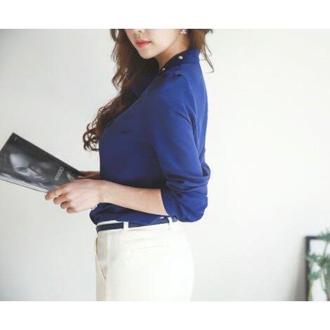 シャツ 長袖 レディース ブラウス オフィス 通勤 事務服 ブルー 仕事 ビジネス ブラック バレンタイン 2023 プレゼント シャツ 長袖 レディース ブラウス オフィス 通勤 事務服 ブルー 仕事 ビジネス ブラック バレンタイン 2023 プレゼント