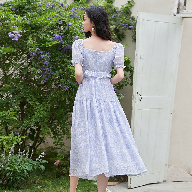 フレンチ フラワープリント オフショルダーワンピース 2025夏新作 テクスチャー レトロティードレス ワンピース ワンピース レディース ロングワンピース ワンピース 夏 パーティードレス 韓国 ワ フレンチ フラワープリント オフショルダーワンピース 2025夏新作 テクスチャー レトロティードレス ワンピース ワンピース レディース ロングワンピース ワンピース 夏 パーティードレス 韓国 ワ
