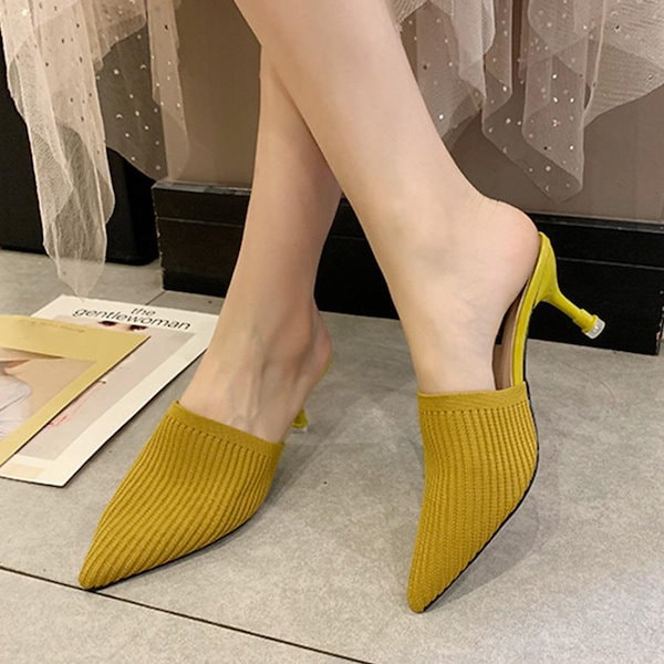 Qoo10] 靴 かかとなしパンプス ポインテッドトゥ