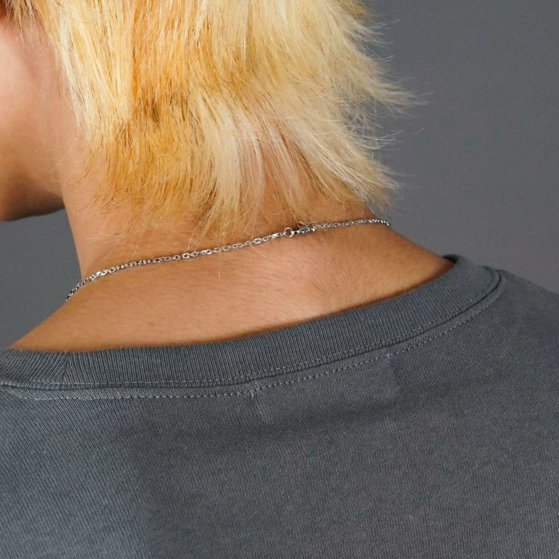 スラッシュライン ネックレス サージカルステンレス シルバー メンズ ブランド 彼氏 プレゼント スラッシュライン ネックレス サージカルステンレス シルバー メンズ ブランド 彼氏 プレゼント