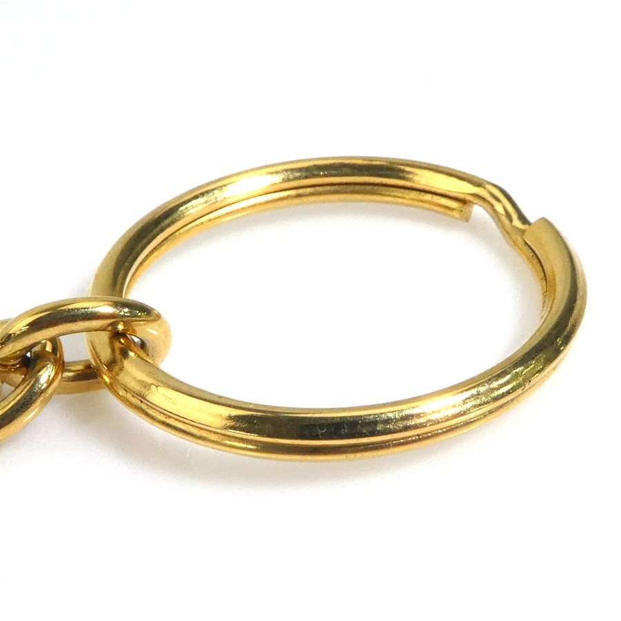 サルヴァトーレフェラガモ Salvatore Ferragamo キーリング キーホルダー ヴァラリボン キャンバス/メタル ブラック/ゴールド レディース e60050a