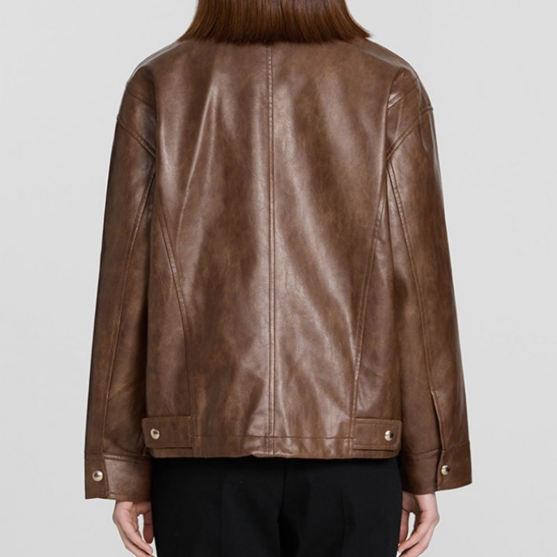 [シューミス] エコレザーカラージャンパー_SWWJPP11020