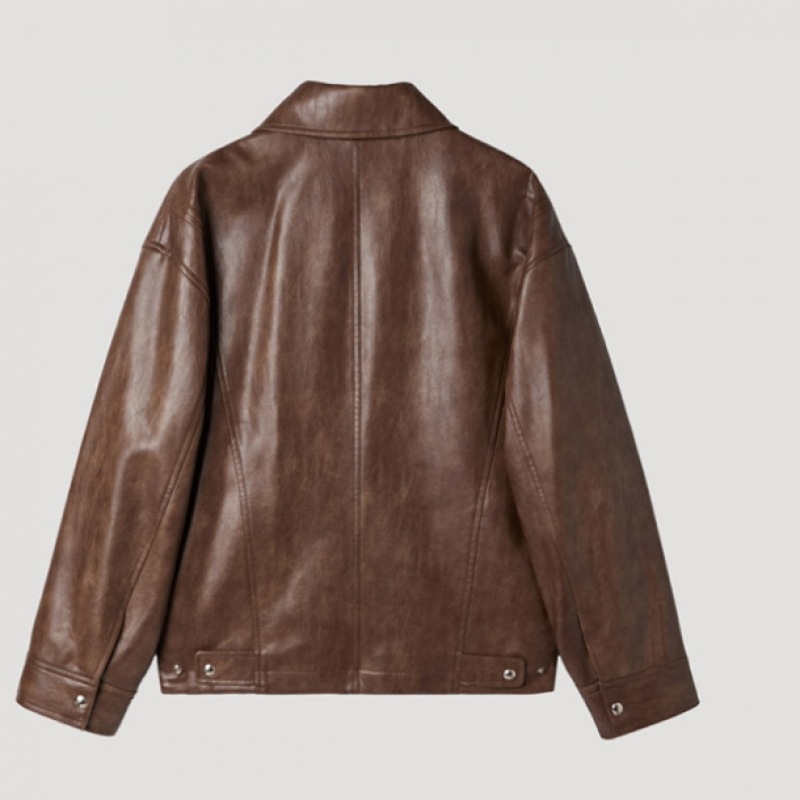 [シューミス] エコレザーカラージャンパー_SWWJPP11020