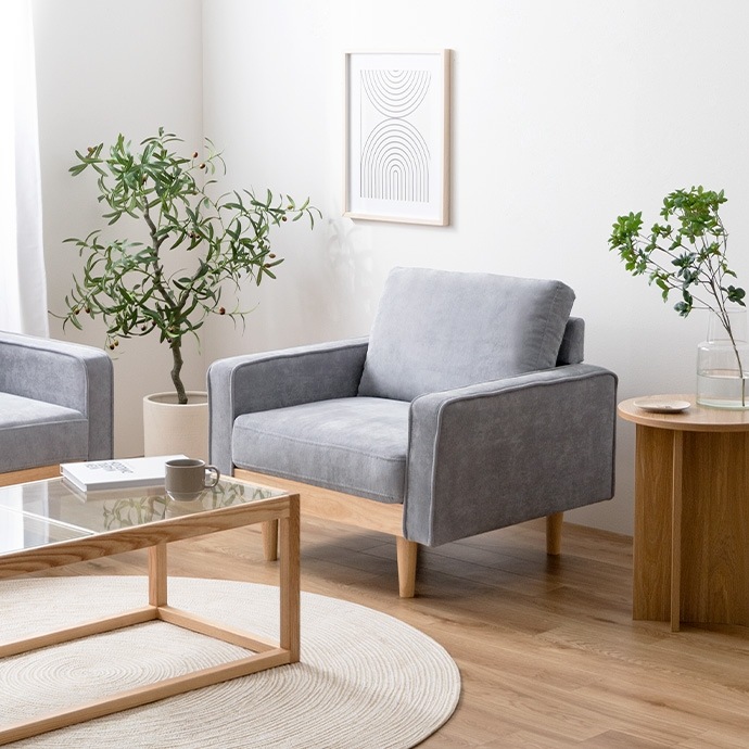 ソファー 1人掛け おしゃれ ナチュラルモダン レトロ ファブリック コーデュロイ 一人掛け シンプル パーソナルチェア