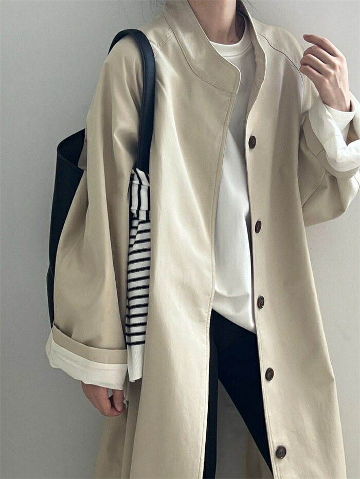 トレンチコート レディース アウター 春 秋 スタンドカラー コート 無地 長袖 ライトアウター ロングジャケット 立ち襟 大きいサイズ おしゃれ リクルート フォーマル ビジネス オフィス セレモニ トレンチコート レディース アウター 春 秋 スタンドカラー コート 無地 長袖 ライトアウター ロングジャケット 立ち襟 大きいサイズ おしゃれ リクルート フォーマル ビジネス オフィス セレモニ