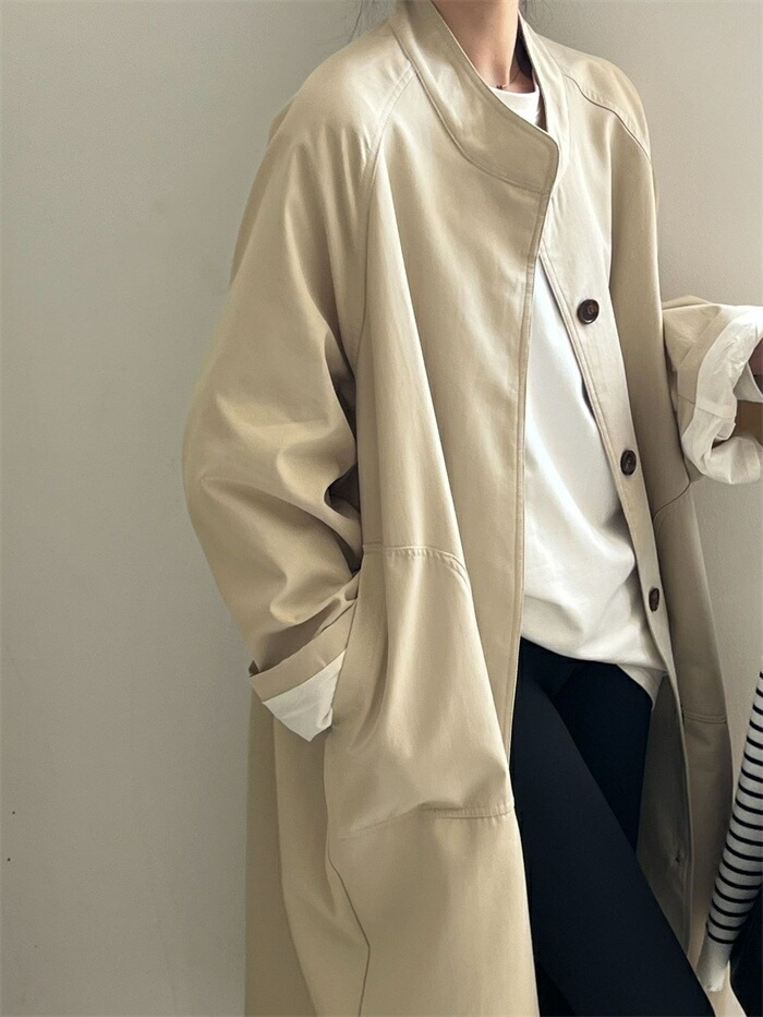 トレンチコート レディース アウター 春 秋 スタンドカラー コート 無地 長袖 ライトアウター ロングジャケット 立ち襟 大きいサイズ おしゃれ リクルート フォーマル ビジネス オフィス セレモニ トレンチコート レディース アウター 春 秋 スタンドカラー コート 無地 長袖 ライトアウター ロングジャケット 立ち襟 大きいサイズ おしゃれ リクルート フォーマル ビジネス オフィス セレモニ