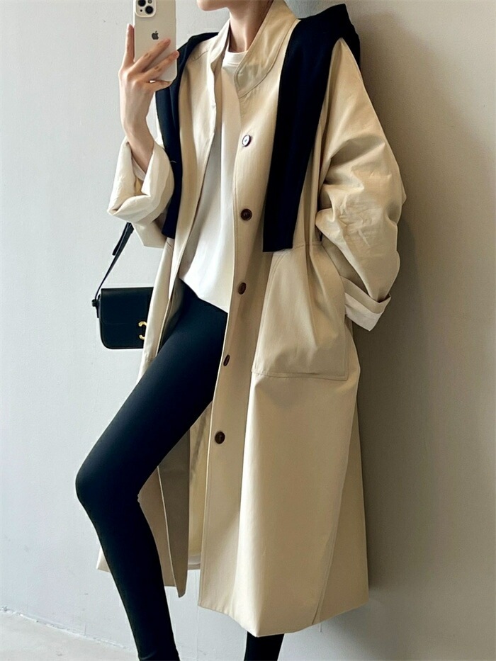トレンチコート レディース アウター 春 秋 スタンドカラー コート 無地 長袖 ライトアウター ロングジャケット 立ち襟 大きいサイズ おしゃれ リクルート フォーマル ビジネス オフィス セレモニ トレンチコート レディース アウター 春 秋 スタンドカラー コート 無地 長袖 ライトアウター ロングジャケット 立ち襟 大きいサイズ おしゃれ リクルート フォーマル ビジネス オフィス セレモニ