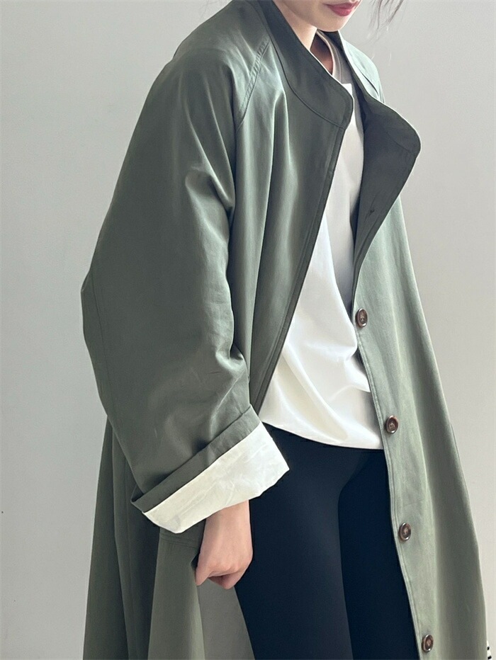 トレンチコート レディース アウター 春 秋 スタンドカラー コート 無地 長袖 ライトアウター ロングジャケット 立ち襟 大きいサイズ おしゃれ リクルート フォーマル ビジネス オフィス セレモニ トレンチコート レディース アウター 春 秋 スタンドカラー コート 無地 長袖 ライトアウター ロングジャケット 立ち襟 大きいサイズ おしゃれ リクルート フォーマル ビジネス オフィス セレモニ