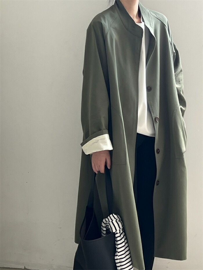 トレンチコート レディース アウター 春 秋 スタンドカラー コート 無地 長袖 ライトアウター ロングジャケット 立ち襟 大きいサイズ おしゃれ リクルート フォーマル ビジネス オフィス セレモニ トレンチコート レディース アウター 春 秋 スタンドカラー コート 無地 長袖 ライトアウター ロングジャケット 立ち襟 大きいサイズ おしゃれ リクルート フォーマル ビジネス オフィス セレモニ