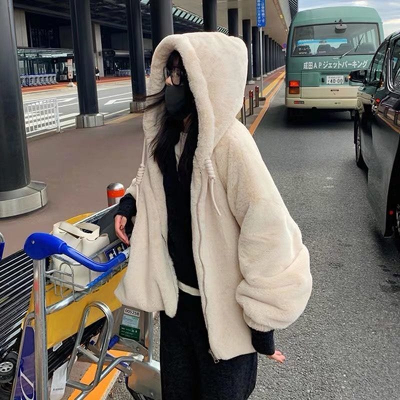 秋冬ニューデザインゆったりお肌に優しい裏起毛 厚手フード付き ラムズウールマウンテンパーカー 秋冬ニューデザインゆったりお肌に優しい裏起毛 厚手フード付き ラムズウールマウンテンパーカー