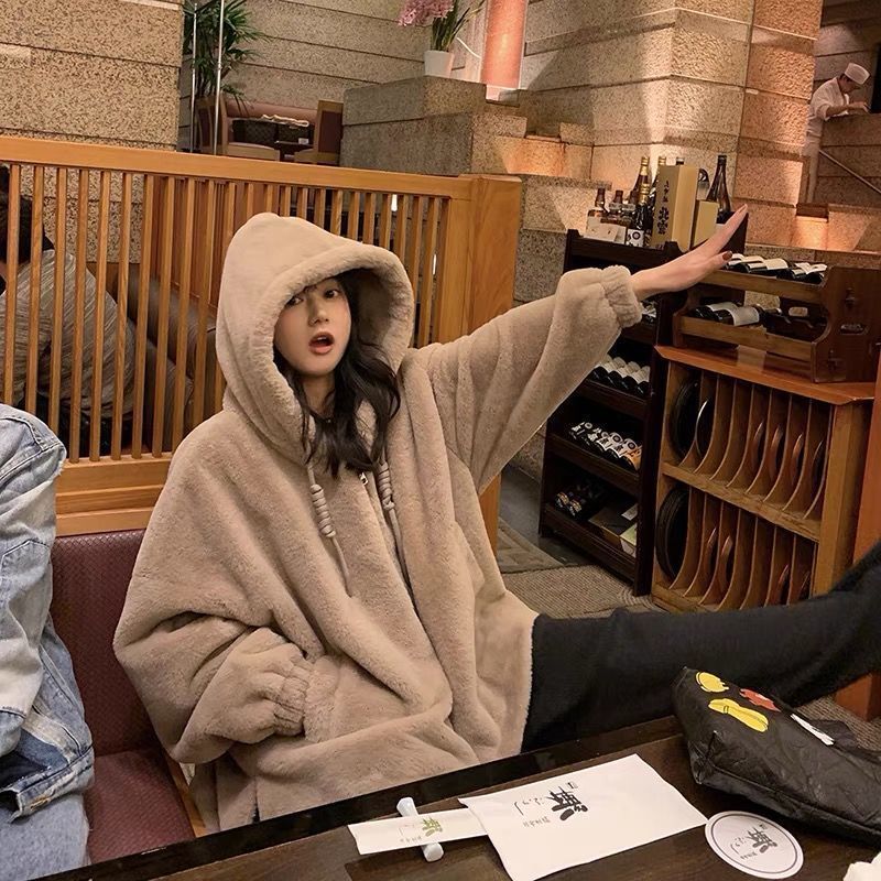 秋冬ニューデザインゆったりお肌に優しい裏起毛 厚手フード付き ラムズウールマウンテンパーカー 秋冬ニューデザインゆったりお肌に優しい裏起毛 厚手フード付き ラムズウールマウンテンパーカー