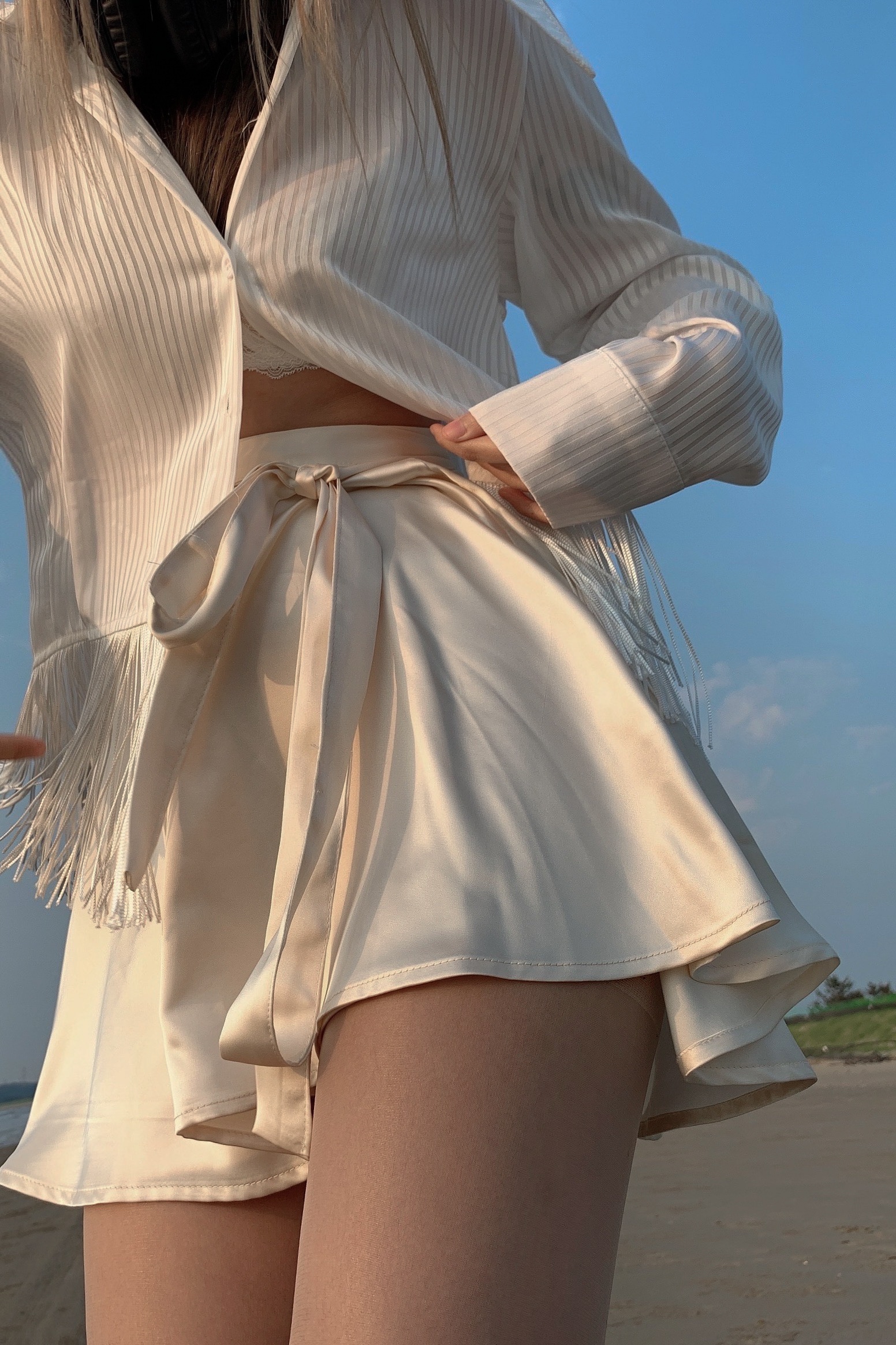 ★韓国人気★SWIMCITY★LOST ANGEL SILKY WRAP SKIRT SWIMCITY Lost angel silky wrap skirt