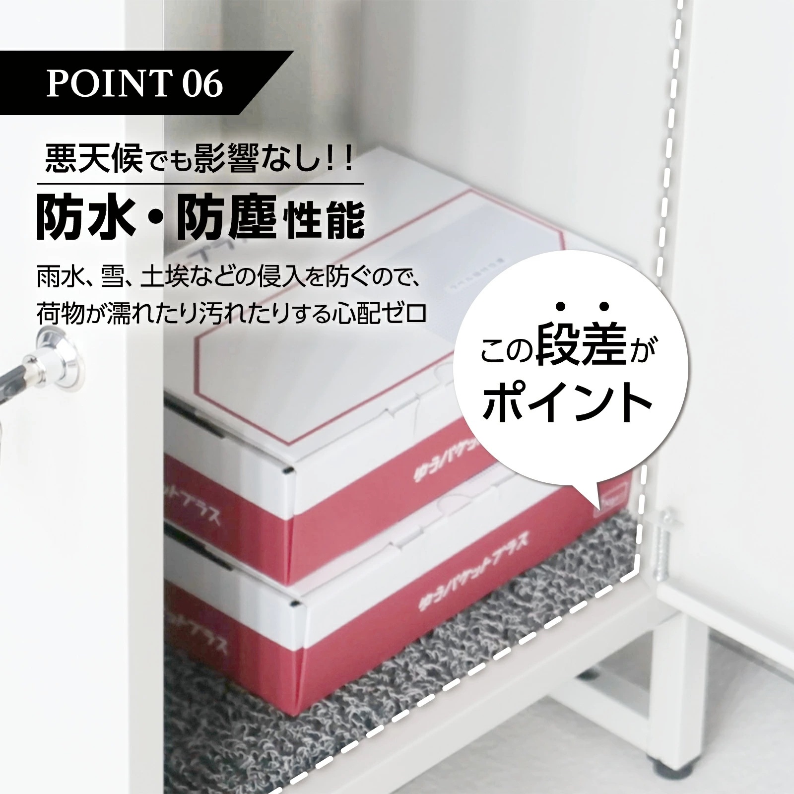 ネコラクボックス デリバリーボックス 宅配ボックス ワンプッシュ 施錠 ポスト 一体型 複数投函 上部 開閉 盗難防止 置き配 通販 メール便 手紙 配達 SKK