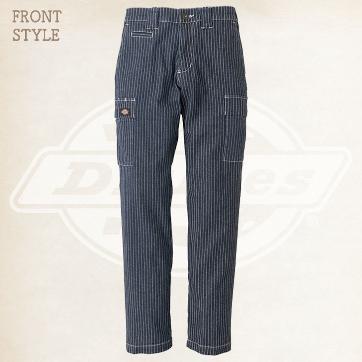 ディッキーズ Dickies ウォバッシュ デニム カーゴパンツ ストレッチ ストライプ メンズ レディース シンプル カジュアル 作業服 作業着 ユニフォーム /cc-d695