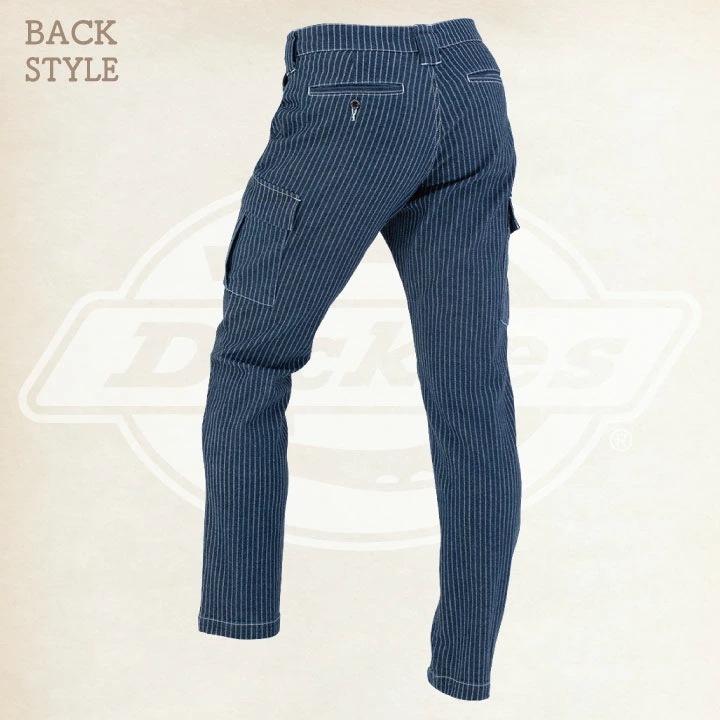 ディッキーズ Dickies ウォバッシュ デニム カーゴパンツ ストレッチ ストライプ メンズ レディース シンプル カジュアル 作業服 作業着 ユニフォーム /cc-d695