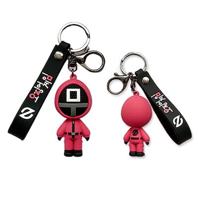 Qoo10] イカゲーム キーリング キーホルダー 3