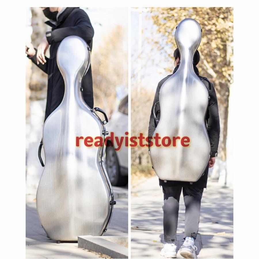 セロケースチェロ ケース4/4 チェロ ハード ケース超軽量カーボン ファイバー チェロ ケース旅行用の防水耐圧ホイール付き飛行機の委託ダブルショルダー セロケースチェロ ケース4/4 チェロ ハード ケース超軽量カーボン ファイバー チェロ ケース旅行用の防水耐圧ホイール付き飛行機の委託ダブルショルダー