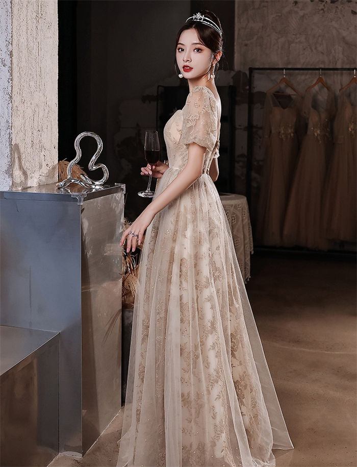 イブイングドレス パーティードレス フォーマル 成人式 二次会ドレス 上品 ロングドレス お姫様ドレス レディース 結婚式 ワンピース 半袖 袖あり Aライン マキシ お呼ばれ ピアノ演奏会 発表会