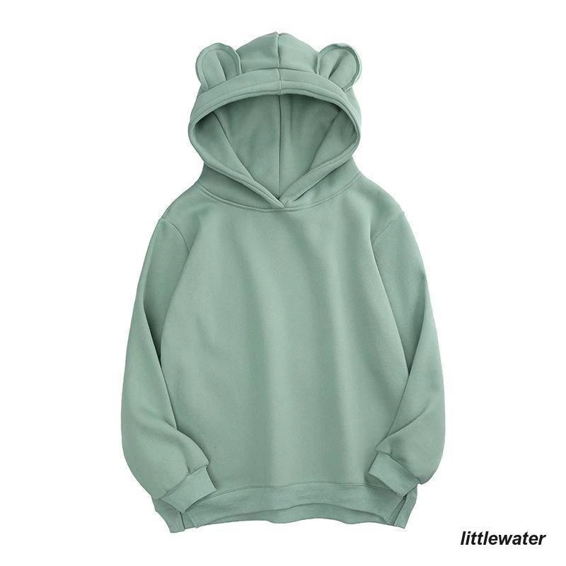 パーカープルオーバーレディーストップス長袖裏起毛フード付き耳付きスリットシンプル無地かわいいカジュアル パーカープルオーバーレディーストップス長袖裏起毛フード付き耳付きスリットシンプル無地かわいいカジュアル